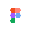 Logo de FIgma sobre fondo blanco con par de sombras